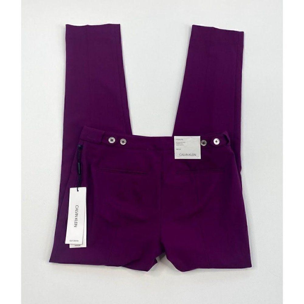 Calvin‎ Klein Skinny Ankle Pants 2 Petite XS Purple - Picture 2 of 11